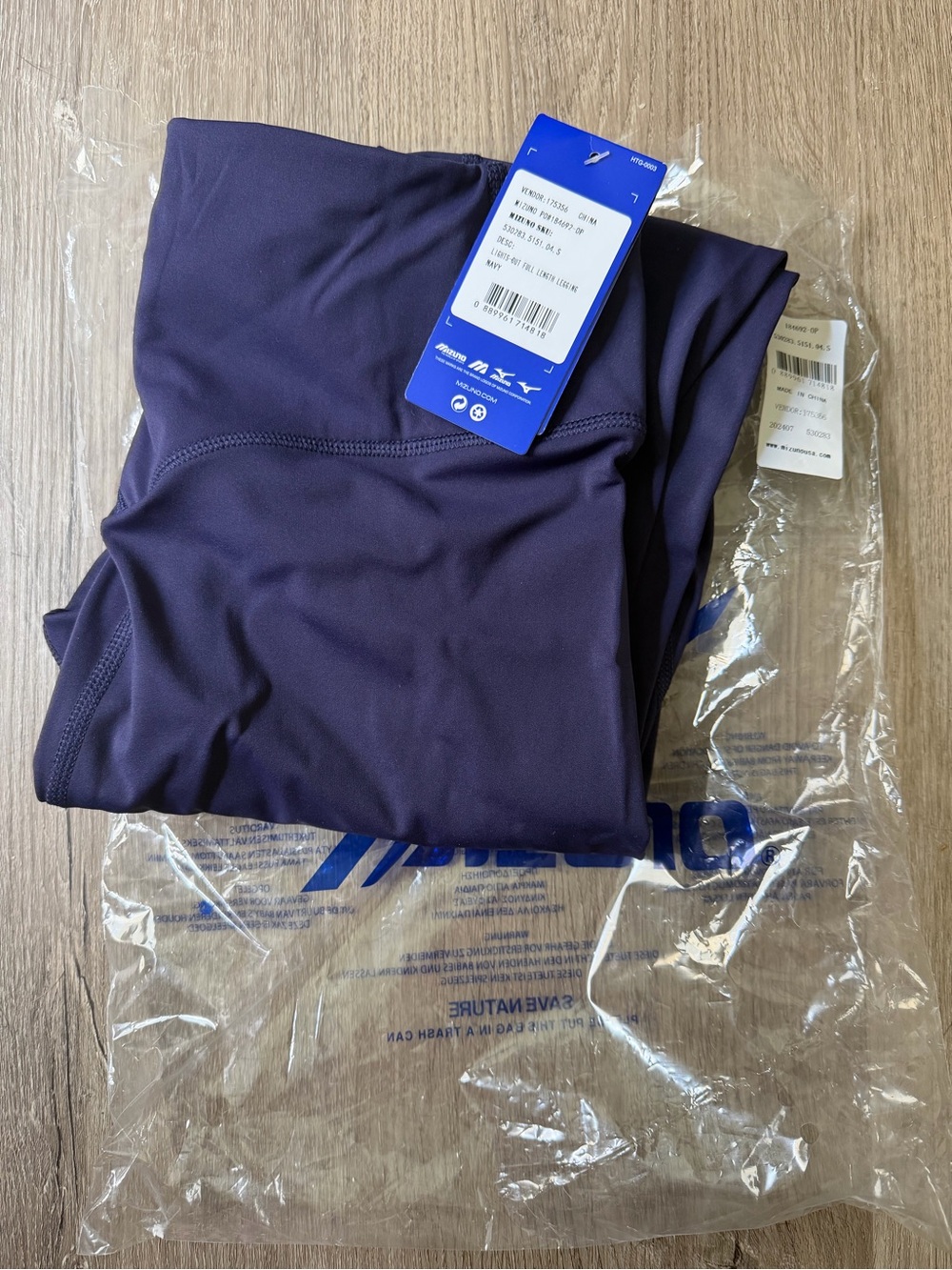 Mizuno Navy Athletic Leggings - High Waist